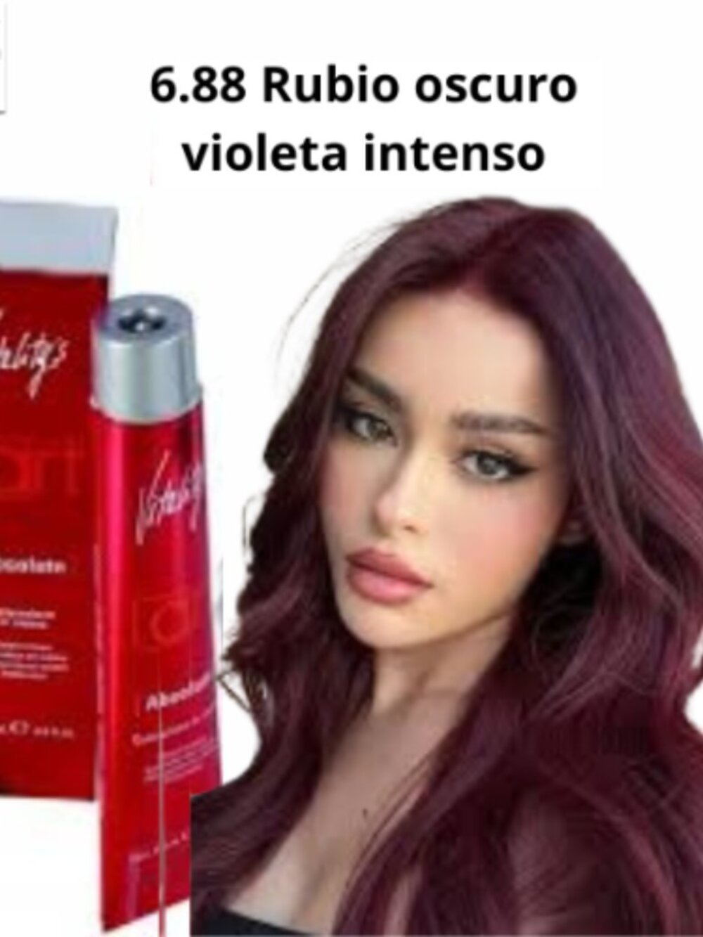 Tinte Vitality's 6.88 Rubio oscuro violeta intenso colores para cabellos 100 m